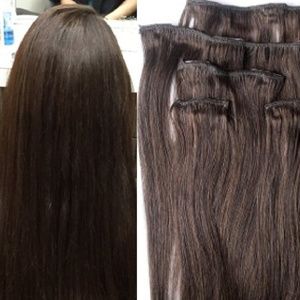 20" 100% Clip in Human Hair Extensions 7Pcs,14 clips #2